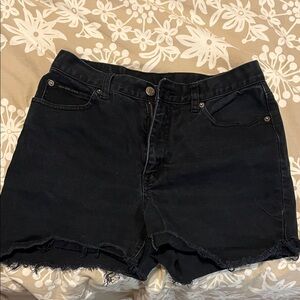 Classic Black Denim Jean Shorts